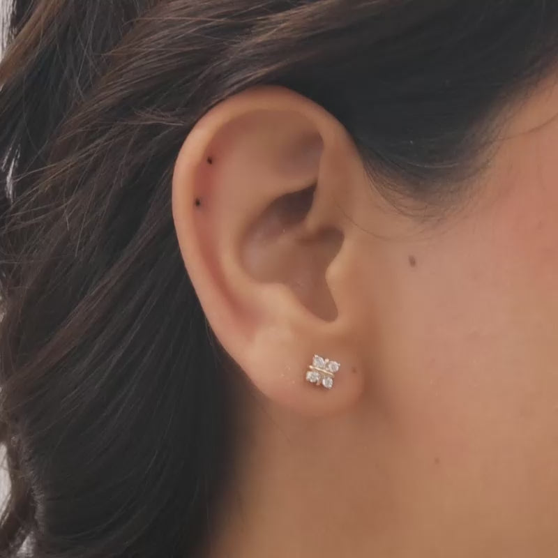 Buy Wyatt Rose Diamond Earrings Online | Designer Jewellery online, gold  earrings designs for daily use